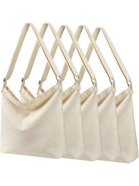 Large Canvas Crossbody Tote Bag for Women - Casual Hobo Shoulder Bag, DIY Gifts